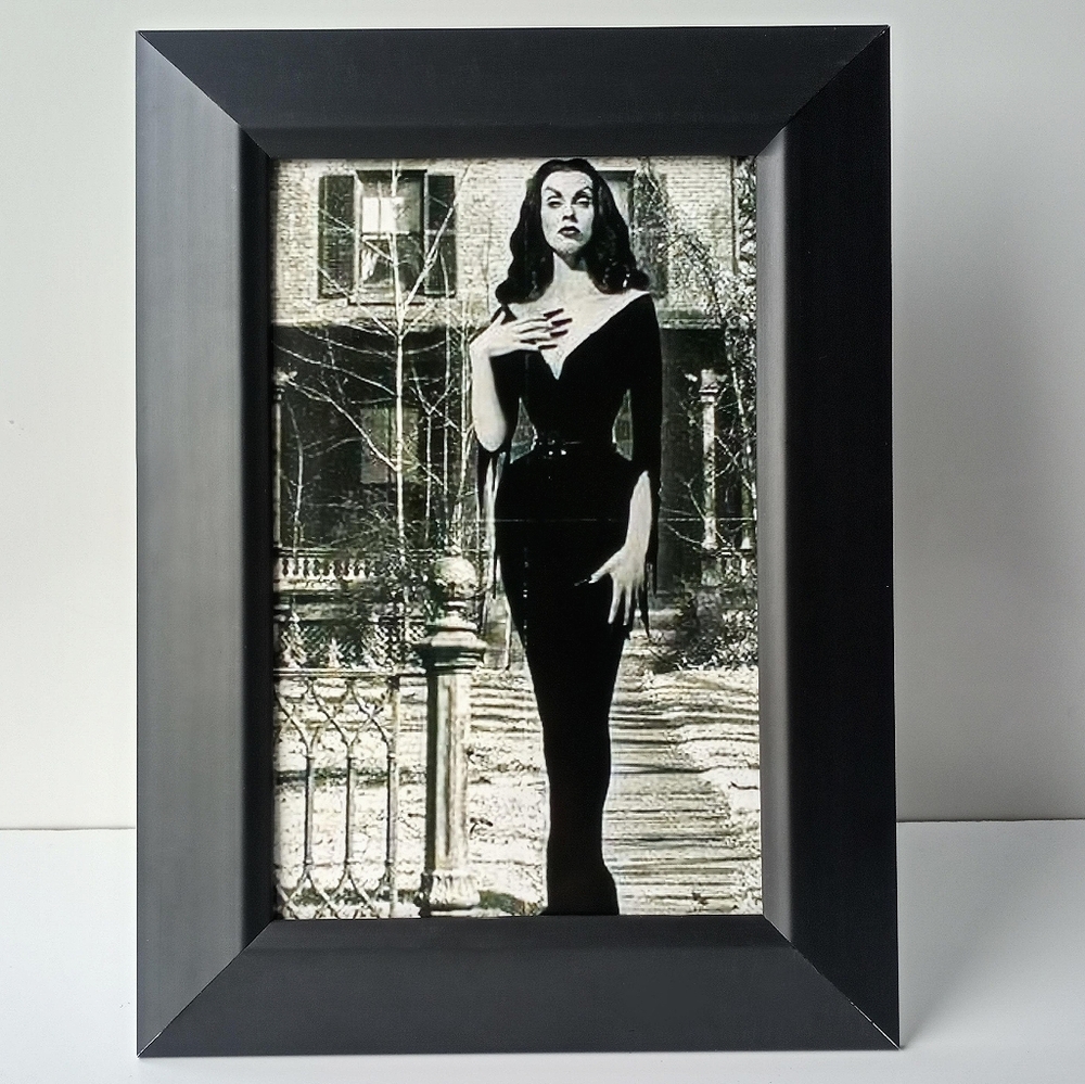Vampira Vintage Horror Gothic Punk Witchy Goth Beautiful beauty pin up portrait - Picture 2 of 6